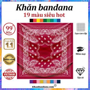 Khăn bandana họa tiết trắng đen - Mã 0011 32 Khăn bandana họa tiết trắng đen - Mã 0011 31