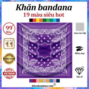 Khăn bandana họa tiết trắng đen - Mã 0011 38 Khăn bandana họa tiết trắng đen - Mã 0011 37