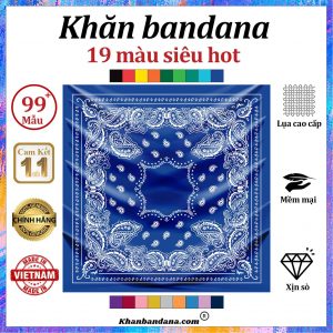 Khăn bandana họa tiết trắng đen - Mã 0011 48 Khăn bandana họa tiết trắng đen - Mã 0011 47