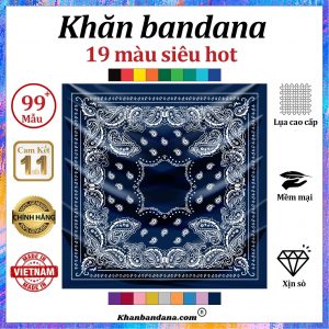 Khăn bandana họa tiết trắng đen - Mã 0011 58 Khăn bandana họa tiết trắng đen - Mã 0011 57