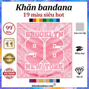 Khăn bandana in hình 96 - Mã 0016 33