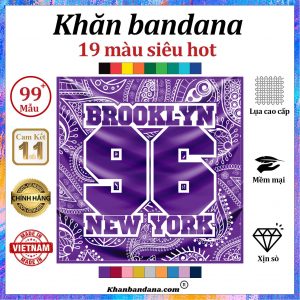 Khăn bandana in hình 96 - Mã 0016 37