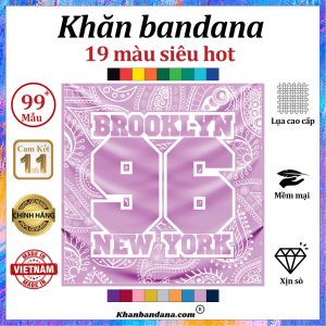 Khăn bandana in hình 96 - Mã 0016 39