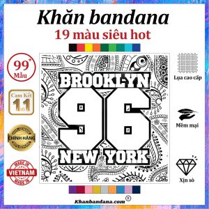 Khăn bandana in hình 96 - Mã 0016 41
