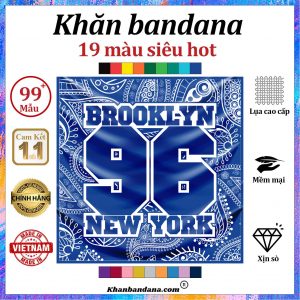 Khăn bandana in hình 96 - Mã 0016 47