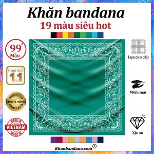 Khăn bandana màu xanh - Mã 0017 35