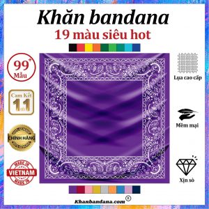 Khăn bandana màu xanh - Mã 0017 37