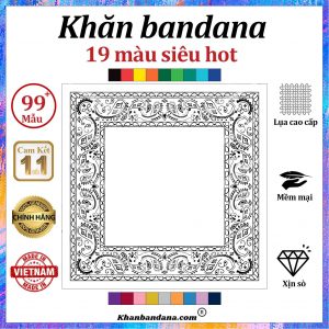 Khăn bandana màu xanh - Mã 0017 41