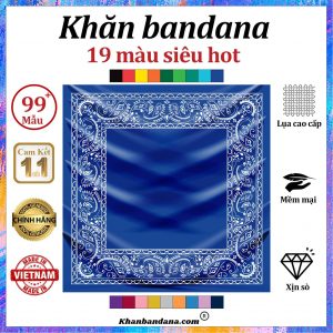 Khăn bandana màu xanh - Mã 0017 47