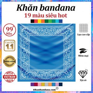 Khăn bandana màu xanh - Mã 0017 49
