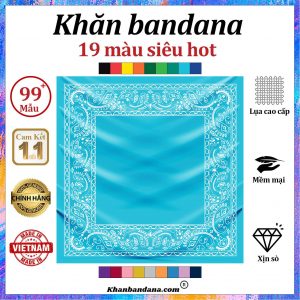 Khăn bandana màu xanh - Mã 0017 51