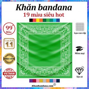Khăn bandana màu xanh - Mã 0017 55