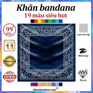 Khăn bandana màu xanh - Mã 0017 57