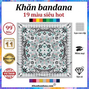 Khăn bandana màu trắng - Mã 0030 57