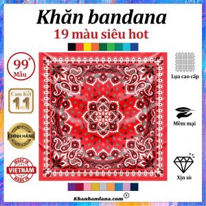 Khăn bandana màu trắng - Mã 0030 49