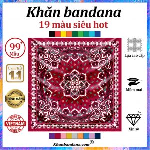 Khăn bandana màu trắng - Mã 0030 47