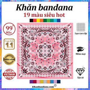 Khăn bandana màu trắng - Mã 0030 45