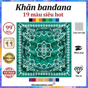 Khăn bandana màu trắng - Mã 0030 43