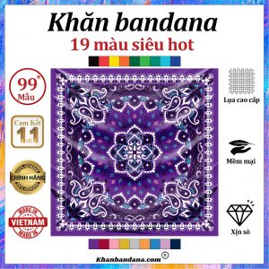 Khăn bandana màu trắng - Mã 0030 41