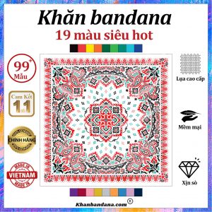 Khăn bandana màu trắng - Mã 0030 37