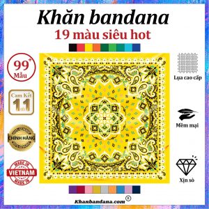 Khăn bandana màu trắng - Mã 0030 35