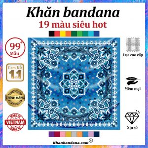 Khăn bandana màu trắng - Mã 0030 29