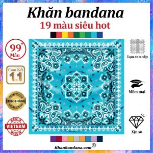Khăn bandana màu trắng - Mã 0030 27