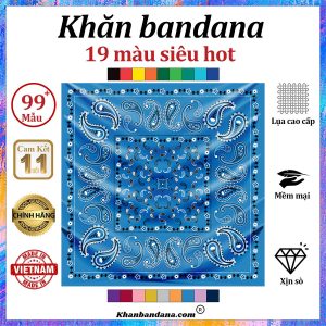 Khăn bandana màu lam - Mã 0045 49