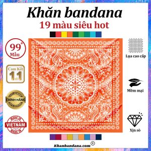 Khăn bandana màu đỏ đô - Mã 0048 23