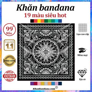 Khăn bandana màu đỏ đô - Mã 0048 27