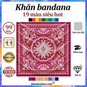 Khăn bandana màu đỏ đô - Mã 0048 31