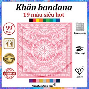 Khăn bandana màu đỏ đô - Mã 0048 33