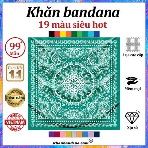 Khăn bandana màu đỏ đô - Mã 0048 35