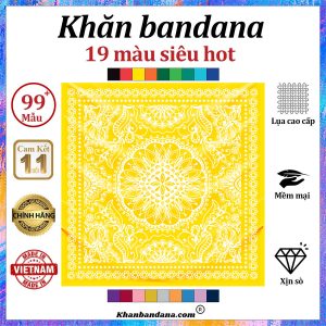 Khăn bandana màu đỏ đô - Mã 0048 43