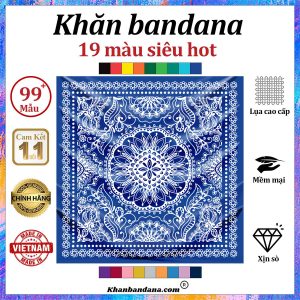 Khăn bandana màu đỏ đô - Mã 0048 47