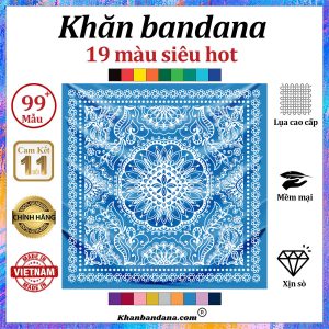 Khăn bandana màu đỏ đô - Mã 0048 49