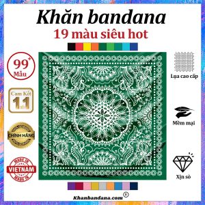 Khăn bandana màu đỏ đô - Mã 0048 53