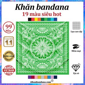 Khăn bandana màu đỏ đô - Mã 0048 55