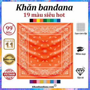 Khăn bandana màu cam - Mã 0005 24 Khăn bandana màu cam - Mã 0005 23