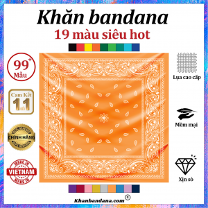 Khăn bandana màu cam - Mã 0005 26 Khăn bandana màu cam - Mã 0005 25