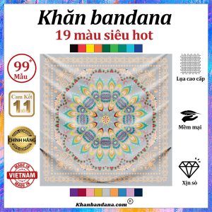 Khăn bandana màu đen - Mã 0050 22 Khăn bandana màu đen - Mã 0050 21