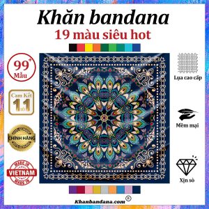 Khăn bandana màu đen - Mã 0050 58 Khăn bandana màu đen - Mã 0050 57
