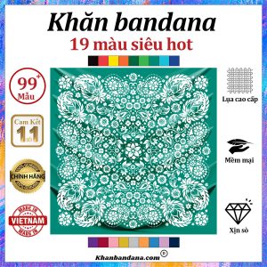 Khăn bandana xanh - Mã 0051 35