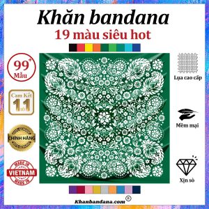 Khăn bandana xanh - Mã 0051 53