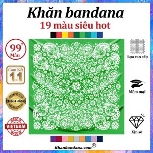 Khăn bandana xanh - Mã 0051 55