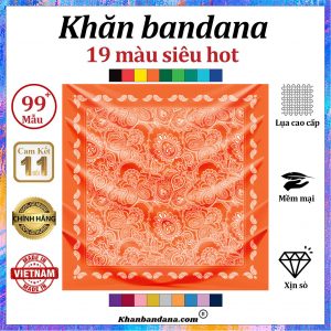 Khăn bandana MÀU ĐỒNG - Mã 0060 21