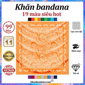 Khăn bandana MÀU ĐỒNG - Mã 0060 25