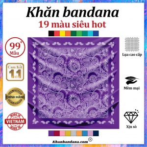 Khăn bandana MÀU ĐỒNG - Mã 0060 37