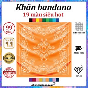 Vuông Bandana Caro Hoa - Mã 0066 25