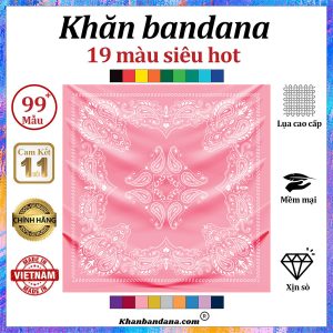 Vuông Bandana Caro Hoa - Mã 0066 33